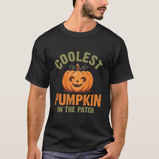 Kürbisdesign Halloween T-Shirt (Vorderseite)