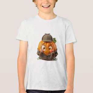 Kürbisdetektiv Wasserfarbe Süßes Geheimnis Hallowe Tri-Blend Shirt