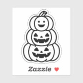 Kürbisdoodle Aufkleber (Blatt)