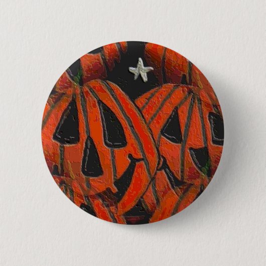 Kürbise, Kürbis-überall - Halloween-Knopf Button (Vorderseite)
