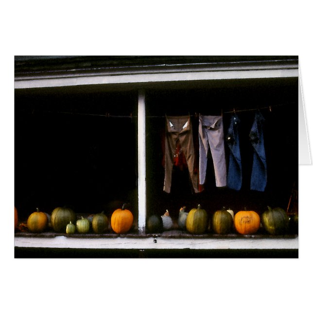 Kürbise und Wäschelinecard (Vorderseite (Horizontal))