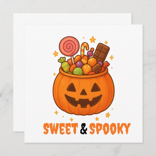 Kürbiseimer voll süß - Halloween (Vorne/Hinten)