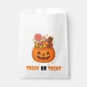 Kürbiseimer voll süß - Halloween Geschenktütchen (Vorderseite)