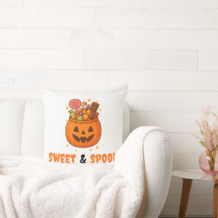 Kürbiseimer voll süß - Halloween Kissen