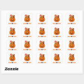 Kürbiseimer voll süß - Halloween-Label-Set Quadratischer Aufkleber (Blatt)