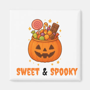 Kürbiseimer voll süß - Halloween Magnet