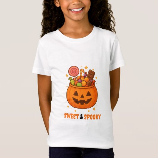 Kürbiseimer voll süß - Halloween T-Shirt (Vorderseite)