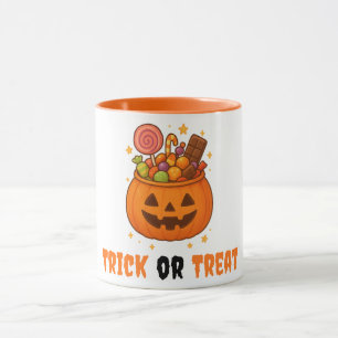 Kürbiseimer voll süß - Halloween Tasse