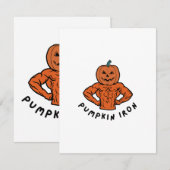 Kürbiseisen Begleitkarte (Vorne/Hinten)