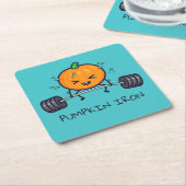 Kürbiseisenpuppe Rechteckiger Pappuntersetzer (angewinkelt)