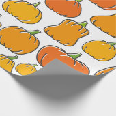 Kürbisernte nahtlos. Saison reif Geschenkpapier (Ecke)