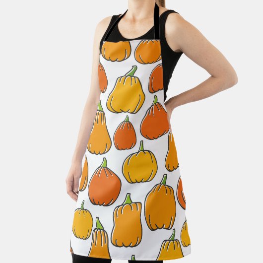 Kürbisernte nahtlos. Saison reif Schürze (InSitu)