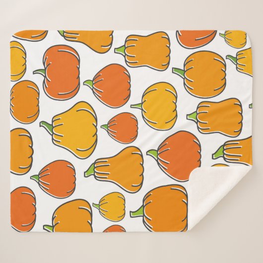 Kürbisernte nahtlos. Saison reif Sherpadecke (Vorderseite (Horizontal))