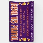 Kürbisernte oder Süßigkeiten-Halloween-Candy Corn Banner (Vertikal)