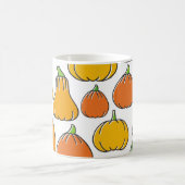 Kürbisernte, saisonale Pflanzenmuster. Kaffeetasse (Mittel)