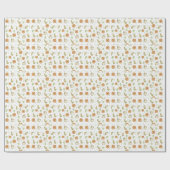 Kürbisernte und Herbstblätter Geschenkpapier (Flach)