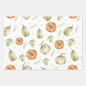 Kürbisernte und Herbstblätter Geschenkpapier Set (Vorderseite 3)