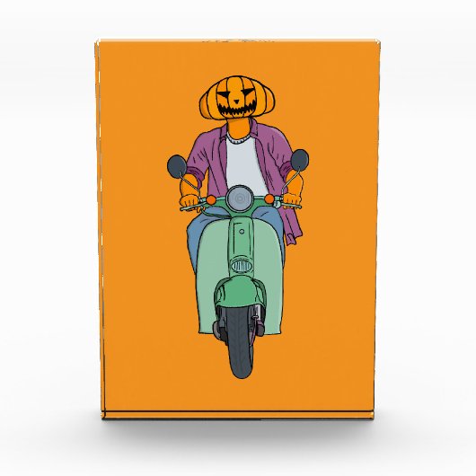 Kürbisfahrer auf Minter Roller Fotoblock (Vorderseite)