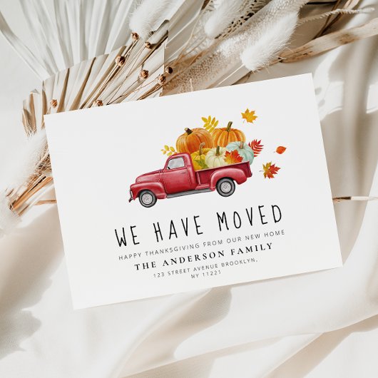 Kürbisfahrzeug-Erntedank-Bewegung Dankeskarte