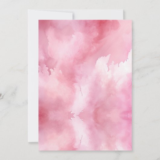 Kürbisfall Baby Dusche Rosa Bugcoquette Einladung (Rückseite)