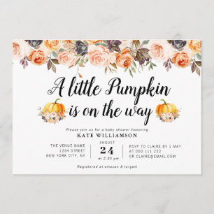 Kürbisfall Blumendusche Einladung