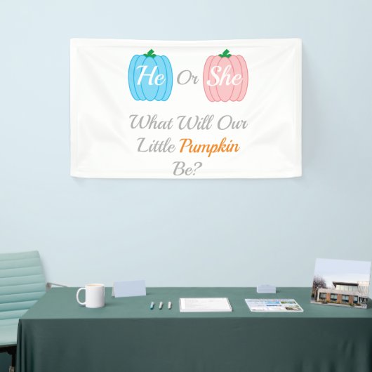 Kürbisfall-Genderoffenbarung Banner (Messeveranstaltung)