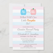 Kürbisfall-Genderoffenbarung Einladung (Vorderseite)