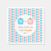 Kürbisfall-Genderoffenbarung Serviette (Vorderseite)