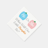 Kürbisfall-Genderoffenbarung Serviette (Ecke)