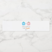 Kürbisfall-Genderoffenbarung Wasserflaschenetikett (Einzelnes Label)