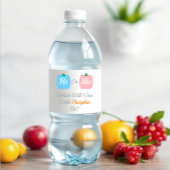 Kürbisfall-Genderoffenbarung Wasserflaschenetikett