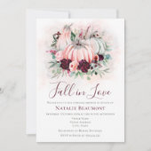 Kürbisfall im Brautparty der Liebe Einladung (Vorderseite)