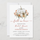 Kürbisfall in der Liebe Blumenkohl-Brautparty Einladung (Vorderseite)
