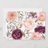 Kürbisfall lila Erntedank Foto Einladung (Rückseite)