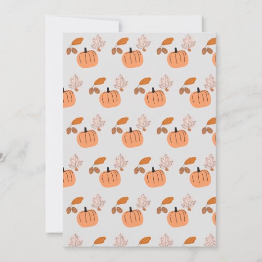 Kürbisfallen Halloween-Babydusche Einladung (Rückseite)