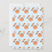 Kürbisfallen Halloween-Babydusche Einladung (Rückseite)