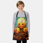 Kürbisfamilie niedliche Kürbislaterne Schürze (Getragen)