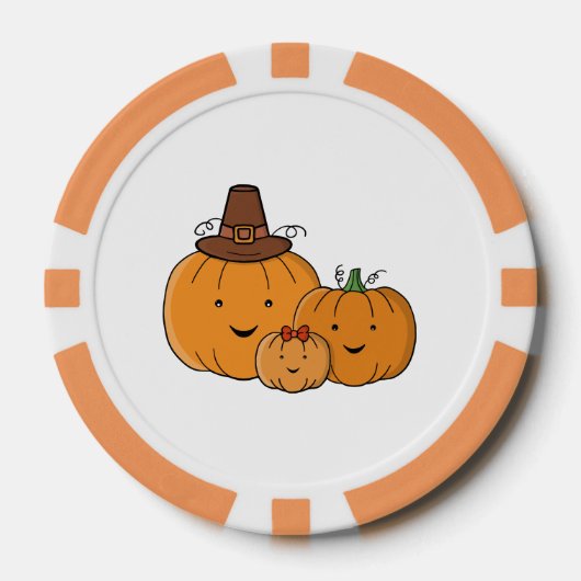 Kürbisfamilie Pokerchips (Vorderseite)