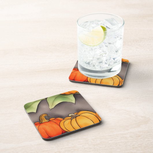 Kürbisfarbe Getränkeuntersetzer (Rechte Seite)