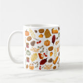 Kürbisfarbenfrohe rot-orangefarbene gelbe fallende kaffeetasse (Links)