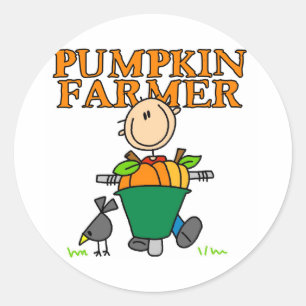 Kürbisfarmer Runder Aufkleber