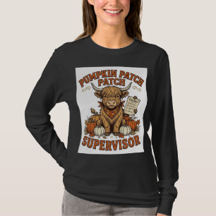 Kürbisfeld-Aufseher Highland-Kuh Vintage-Shirt T-Shirt