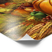 Kürbisfeld Erntedank Fotodruck (Ecke)