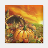 Kürbisfeld Erntedank Magnet (Vorne)