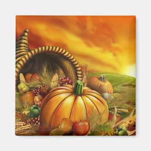 Kürbisfeld Erntedank Magnet