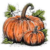 Kürbisfeld Herbst Halloween Faux Jute Fußmatte