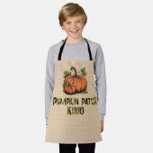 Kürbisfeld-Kind-Halloween-Faux-Jute Schürze (Getragen)