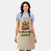 Kürbisfeld-Kind Halloween-Faux-Jute Schürze (Getragen)