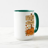 Kürbisfeld Navigator | Halloween-Geschenke Tasse (VorderseiteRechts)