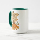 Kürbisfeld Navigator | Halloween-Geschenke Tasse (Vorderseite Links)